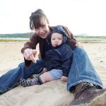 Me and mum on the beach